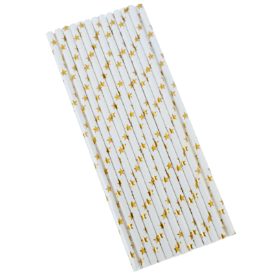 Set 25 paie din carton auriu 197 x 6 mm